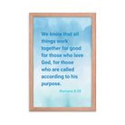 Rom 8:28 - Bible Verse, together for good Premium Luster Photo Paper Framed Poster