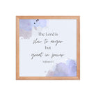 Nahum 1:3 Bible Verse, great in power Premium Luster Photo Paper Framed Poster