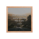 James 4:8 Bible Verse, Cleanse your Premium Luster Photo Paper Framed Poster
