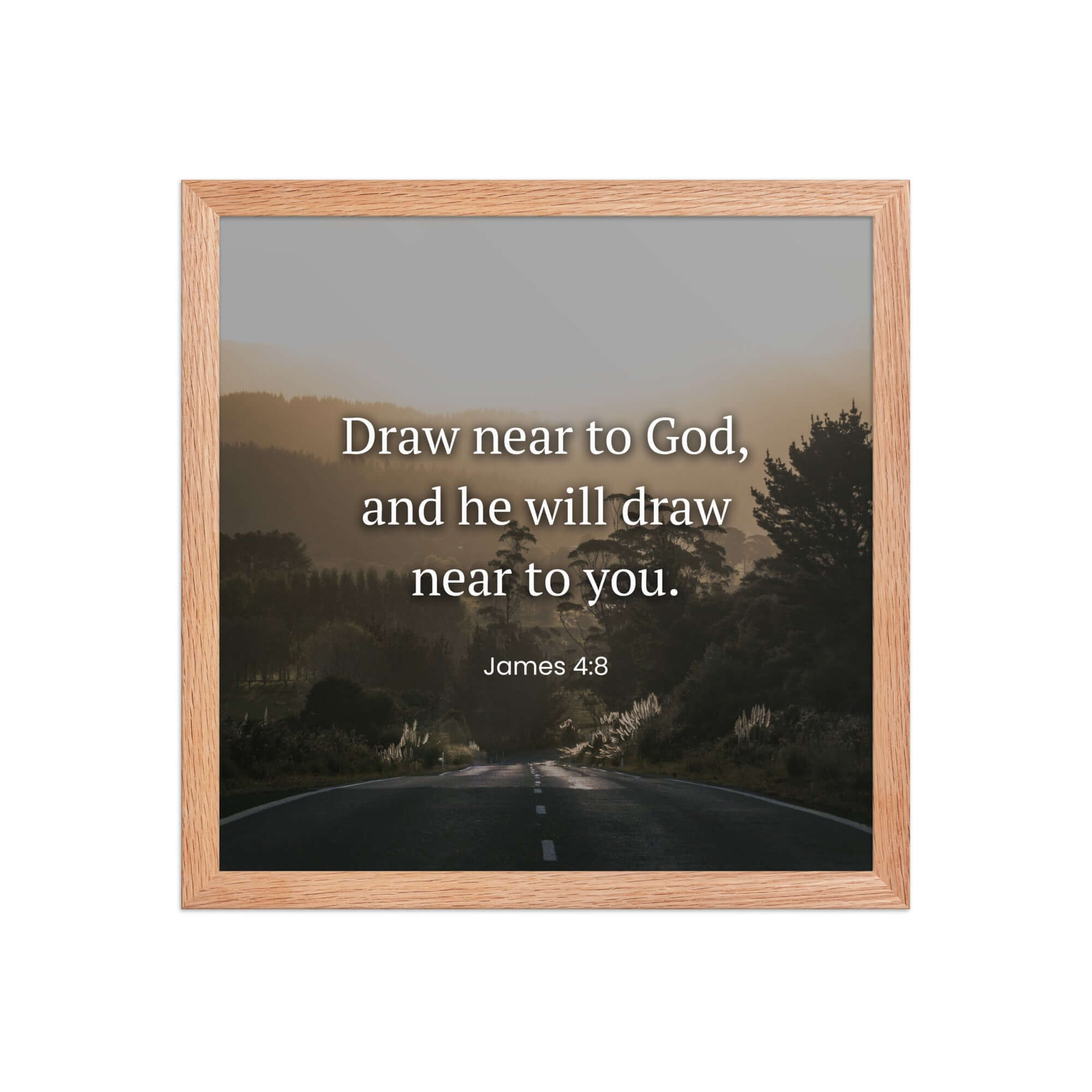 James 4:8 Bible Verse, Cleanse your Premium Luster Photo Paper Framed Poster