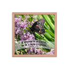 2 Cor. 5:17 Bible Verse, Butterfly Premium Luster Photo Paper Framed Poster