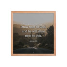 James 4:8 Bible Verse, Cleanse your Premium Luster Photo Paper Framed Poster