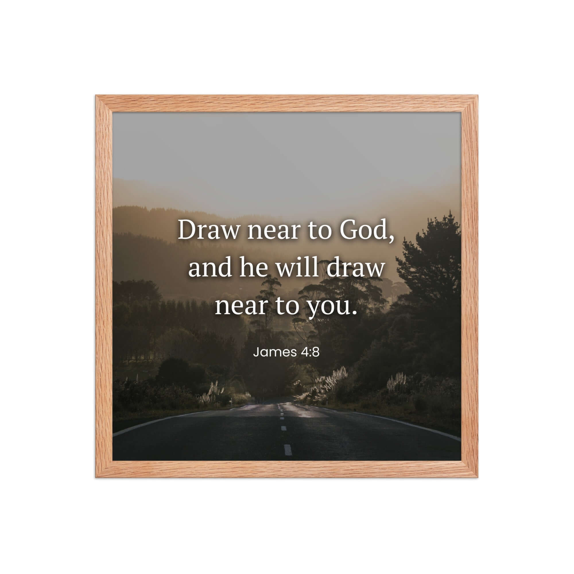 James 4:8 Bible Verse, Cleanse your Premium Luster Photo Paper Framed Poster
