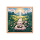 John 14:6 Bible Verse The Truth Premium Luster Photo Paper Framed Poster Red Oak 16″×16″