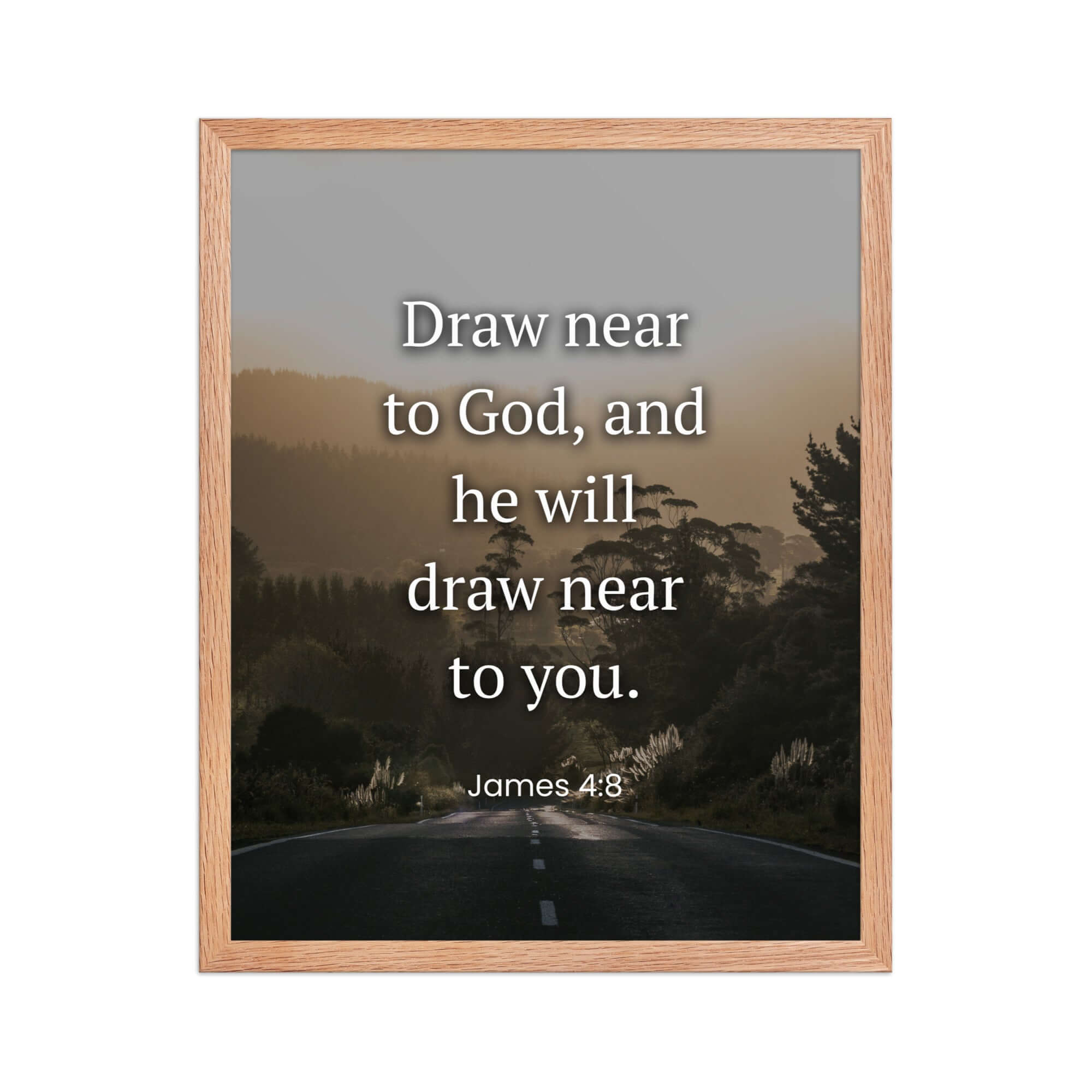 James 4:8 Bible Verse, Cleanse your Premium Luster Photo Paper Framed Poster