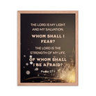 Psalm 27:1 - Bible Verse, The LORD is My Light Premium Luster Photo Paper Framed Poster