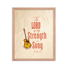 Exodus 15:2 - Bible Verse, The LORD is my strength Premium Luster Photo Paper Framed Poster