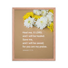 Jer 17:14 - Bible Verse, Heal me, O LORD Premium Luster Photo Paper Framed Poster