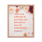 Prov 3:5 - Bible Verse, Trust in the LORD Premium Luster Photo Paper Framed Poster