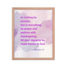 Phil 4:6 - Bible Verse, Prayer and Petition Premium Luster Photo Paper Framed Poster