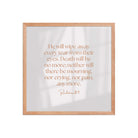 Revelation 21:4 Bible Verse, He will wipe Premium Luster Photo Paper Framed Poster