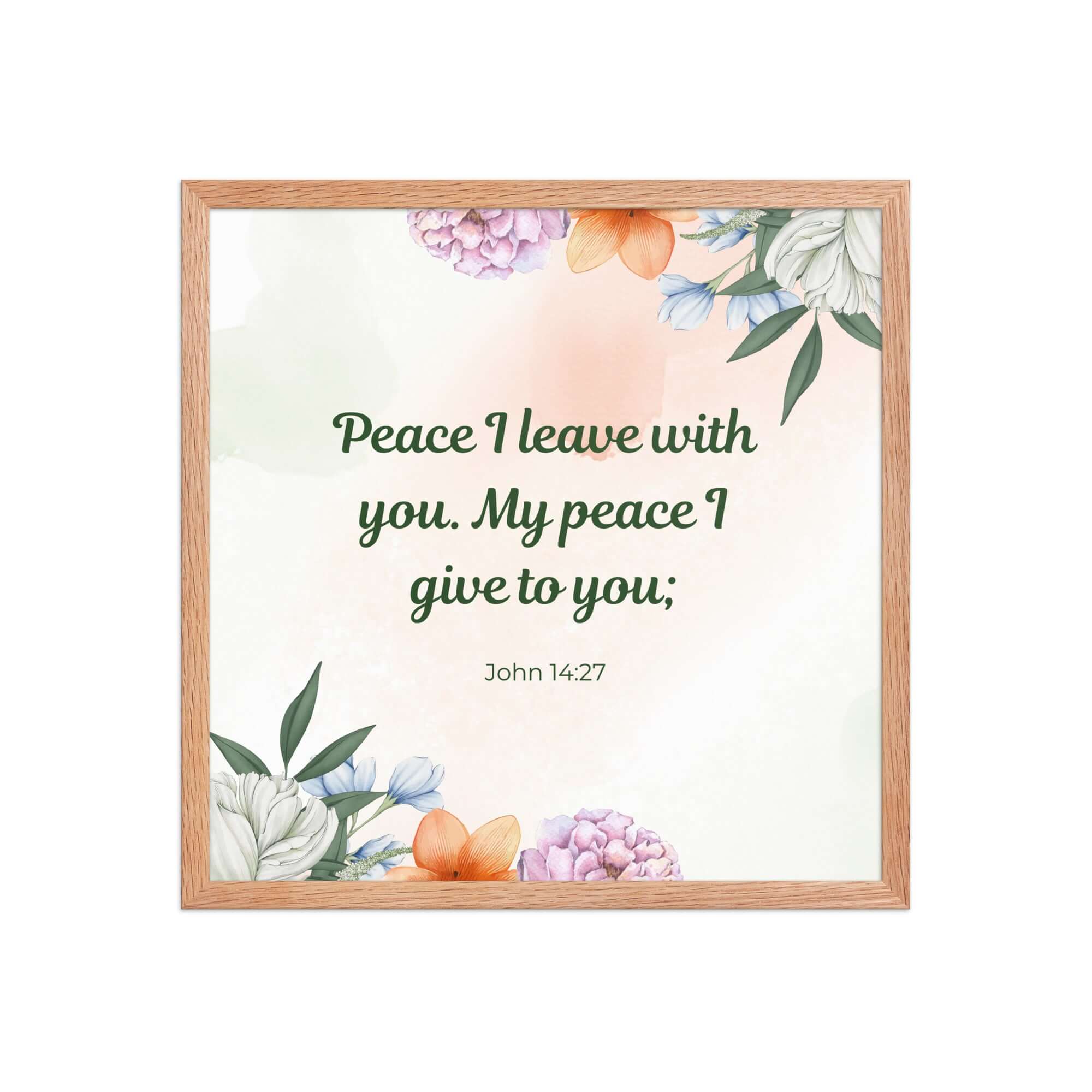 John 14:27 Bible Verse, with you Premium Luster Photo Paper Framed Poster