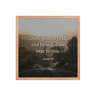 James 4:8 Bible Verse, Cleanse your Premium Luster Photo Paper Framed Poster
