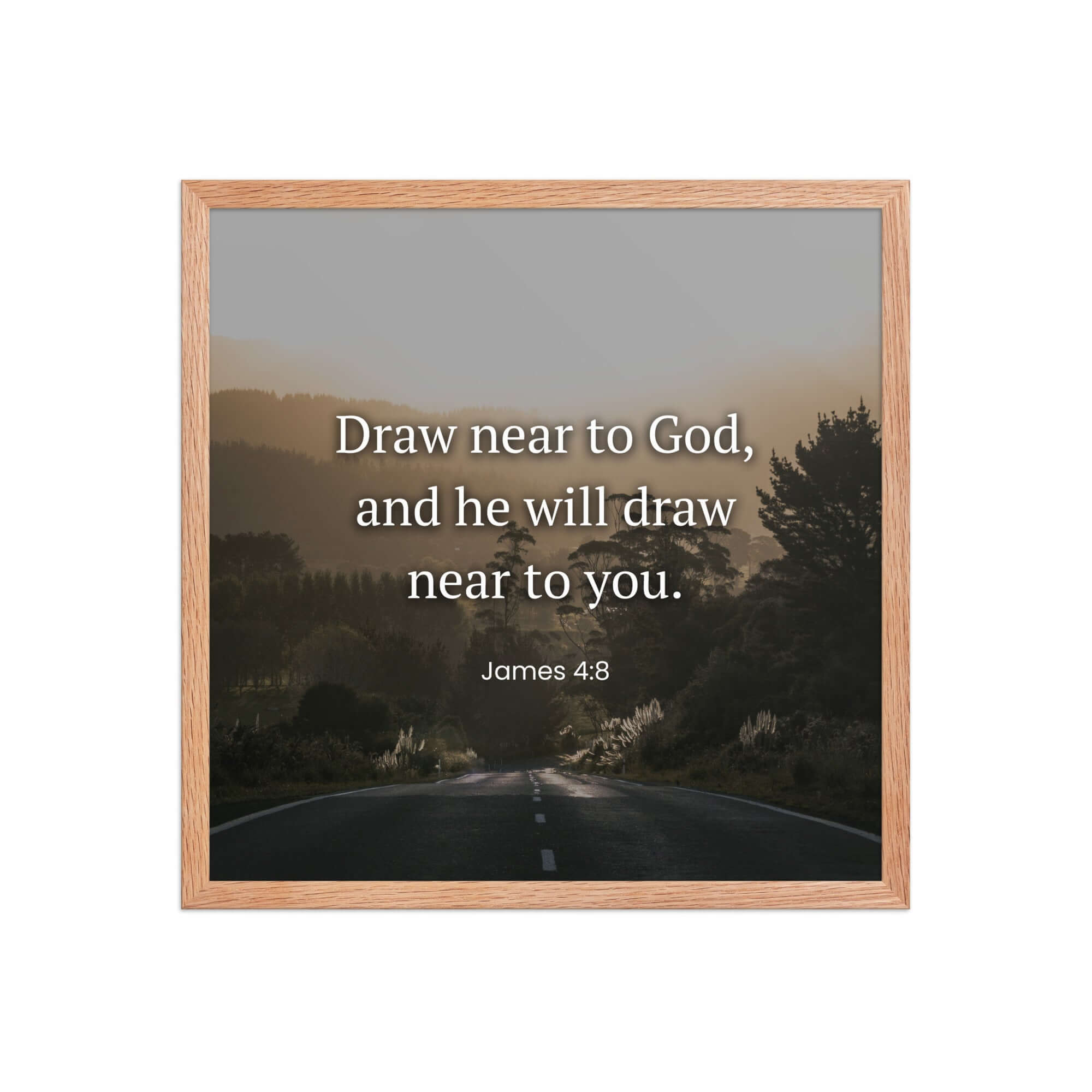 James 4:8 Bible Verse, Cleanse your Premium Luster Photo Paper Framed Poster
