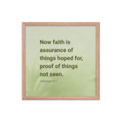 Heb 11:1 - Bible Verse, faith is assurance Premium Luster Photo Paper Framed Poster