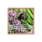 2 Cor. 5:17 Bible Verse, Butterfly Premium Luster Photo Paper Framed Poster