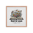 1 John 4:8 - Bible Verse, God is Love Premium Luster Photo Paper Framed Poster