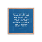 James 1:5 Bible Verse, gives to all Premium Luster Photo Paper Framed Poster