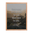 James 4:8 Bible Verse, Cleanse your Premium Luster Photo Paper Framed Poster