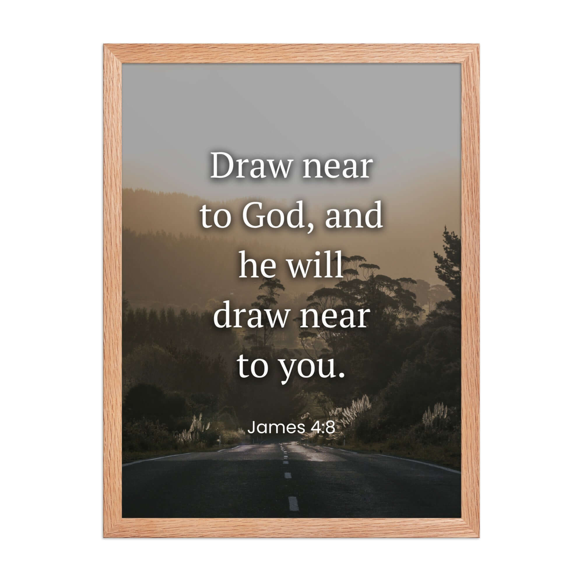 James 4:8 Bible Verse, Cleanse your Premium Luster Photo Paper Framed Poster