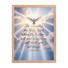 John 14:26 Bible Verse Father Premium Luster Photo Paper Framed Poster Red Oak 18″×24″