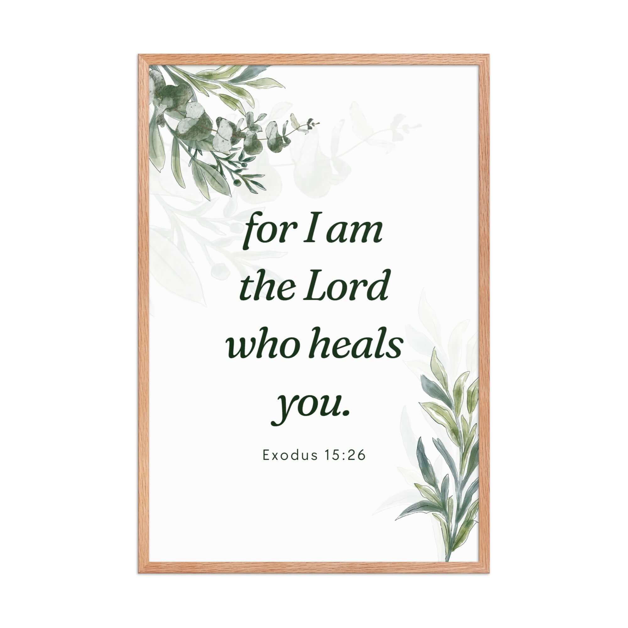 Exodus 15:26 Bible Verse, Gods voice Premium Luster Photo Paper Framed Poster