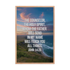 John 14:26 Bible Verse will teach Premium Luster Photo Paper Framed Poster Red Oak 24″×36″