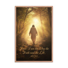 John 14:6 Bible Verse, Forest Image Premium Luster Photo Paper Framed Poster