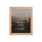 James 4:8 Bible Verse, Cleanse your Premium Luster Photo Paper Framed Poster