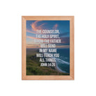 John 14:26 Bible Verse will teach Premium Luster Photo Paper Framed Poster Red Oak 8″×10″