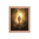 John 14:6 Bible Verse, Forest Image Premium Luster Photo Paper Framed Poster