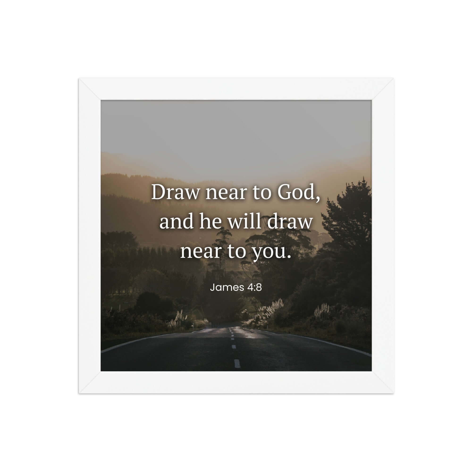 James 4:8 Bible Verse, Cleanse your Premium Luster Photo Paper Framed Poster