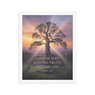 John 14:6 Bible Verse Jesus said Premium Luster Photo Paper Framed Poster White 11″×14″