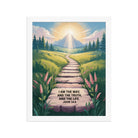 John 14:6 Bible Verse The Truth Premium Luster Photo Paper Framed Poster White 11″×14″