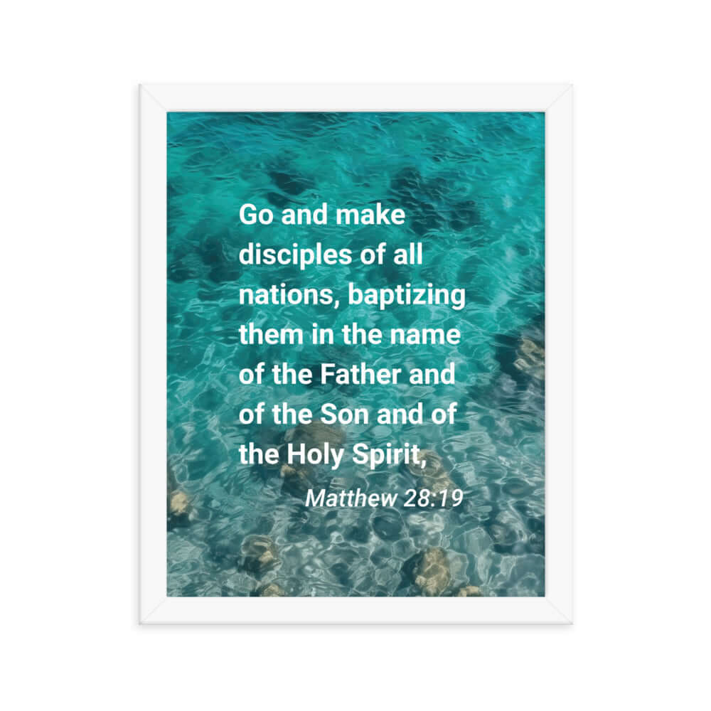 Matt 28:19 - Bible Verse, Make Disciples Premium Luster Photo Paper Framed Poster