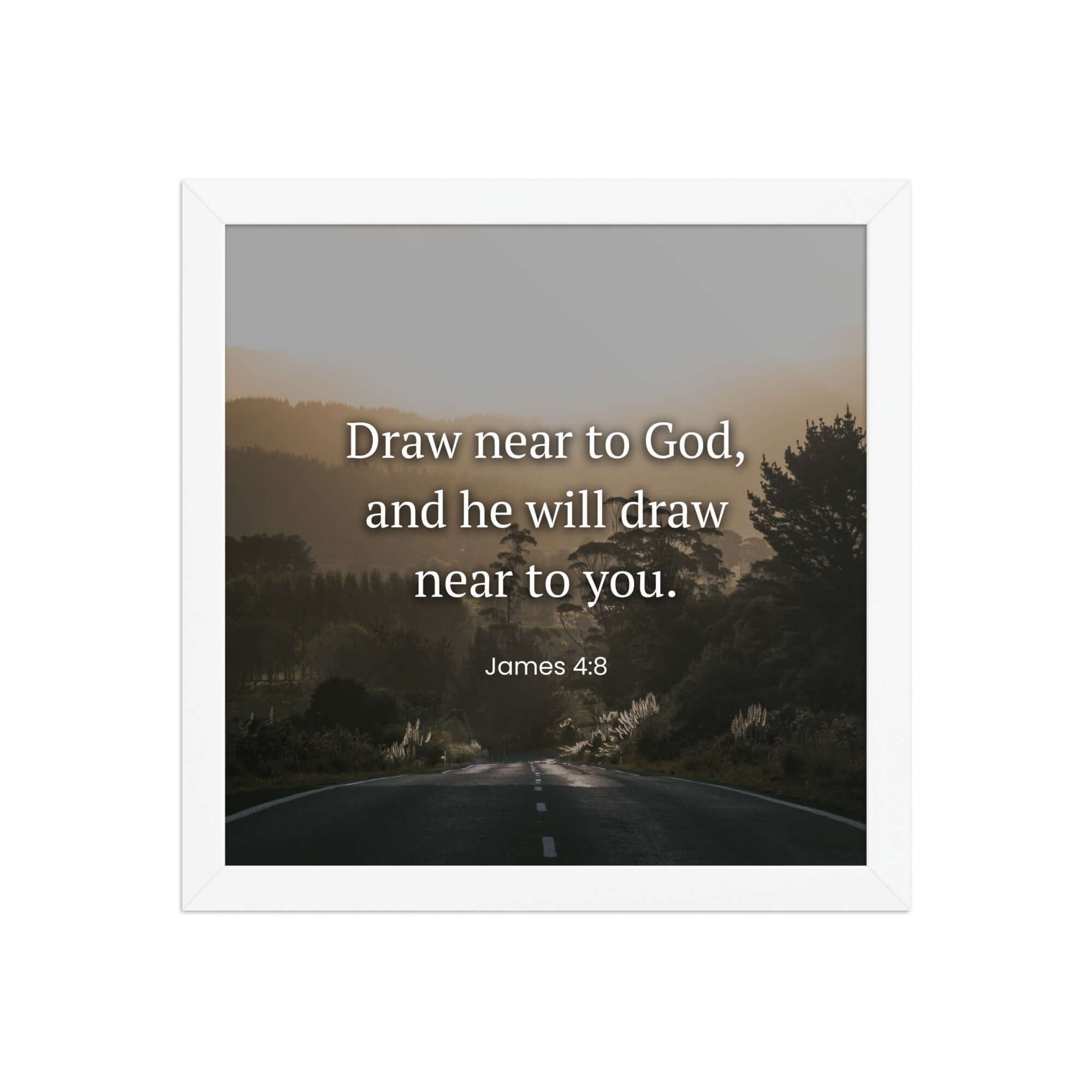 James 4:8 Bible Verse, Cleanse your Premium Luster Photo Paper Framed Poster