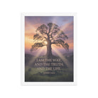 John 14:6 Bible Verse Jesus said Premium Luster Photo Paper Framed Poster White 12″×16″
