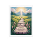 John 14:6 Bible Verse The Truth Premium Luster Photo Paper Framed Poster White 12″×16″