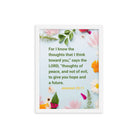 Jer 29:11 - Bible Verse, to give you hope Premium Luster Photo Paper Framed Poster