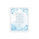 James 1:5 Bible Verse, lacks wisdom Premium Luster Photo Paper Framed Poster