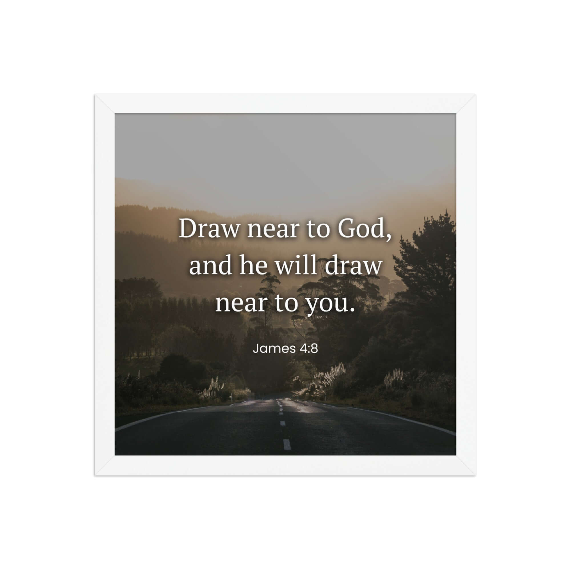 James 4:8 Bible Verse, Cleanse your Premium Luster Photo Paper Framed Poster