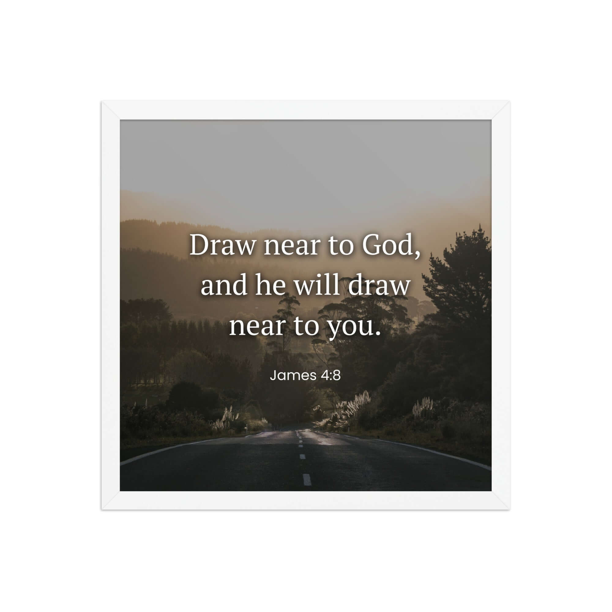 James 4:8 Bible Verse, Cleanse your Premium Luster Photo Paper Framed Poster