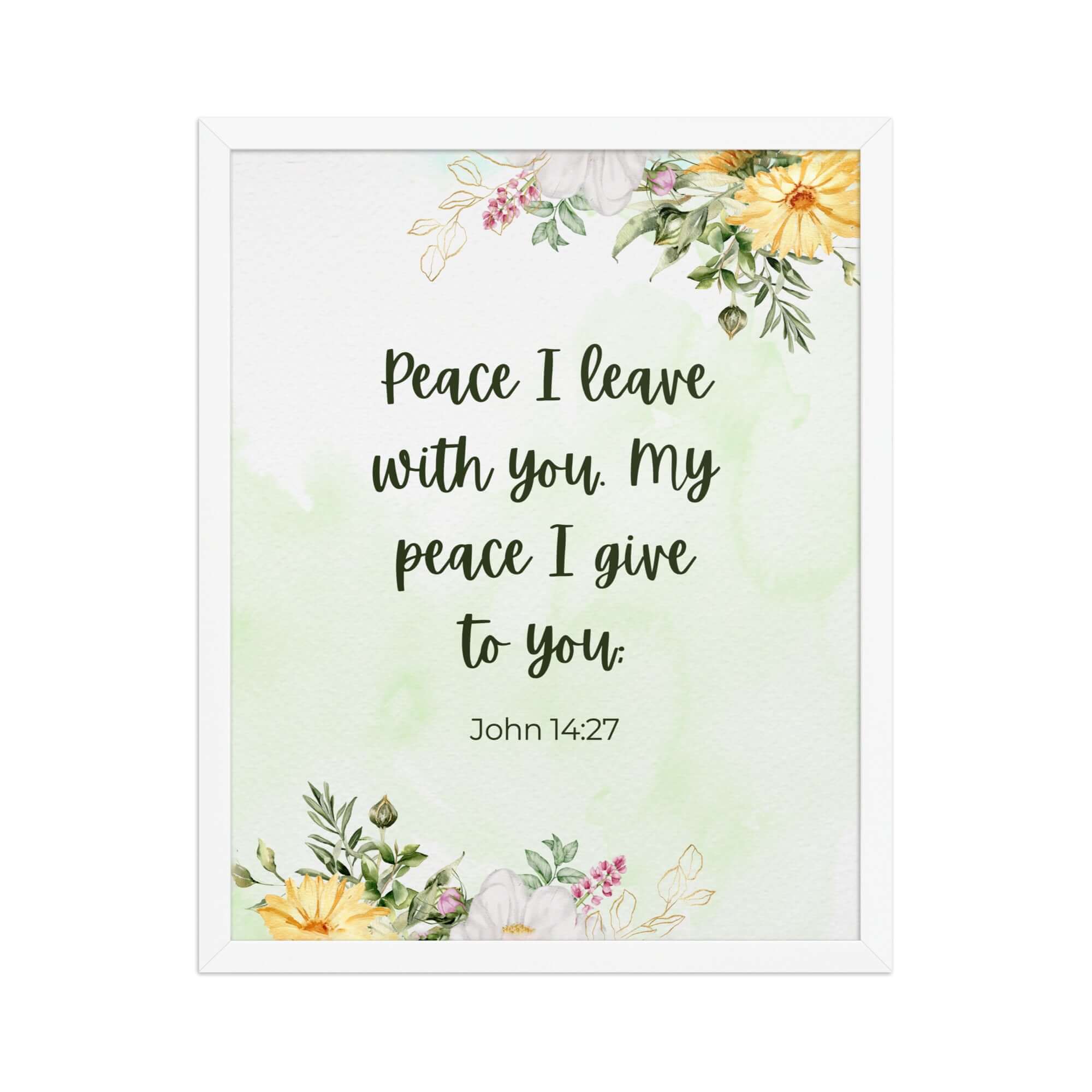 John 14:27 Bible Verse, My peace Premium Luster Photo Paper Framed Poster