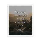 James 4:8 Bible Verse, Cleanse your Premium Luster Photo Paper Framed Poster