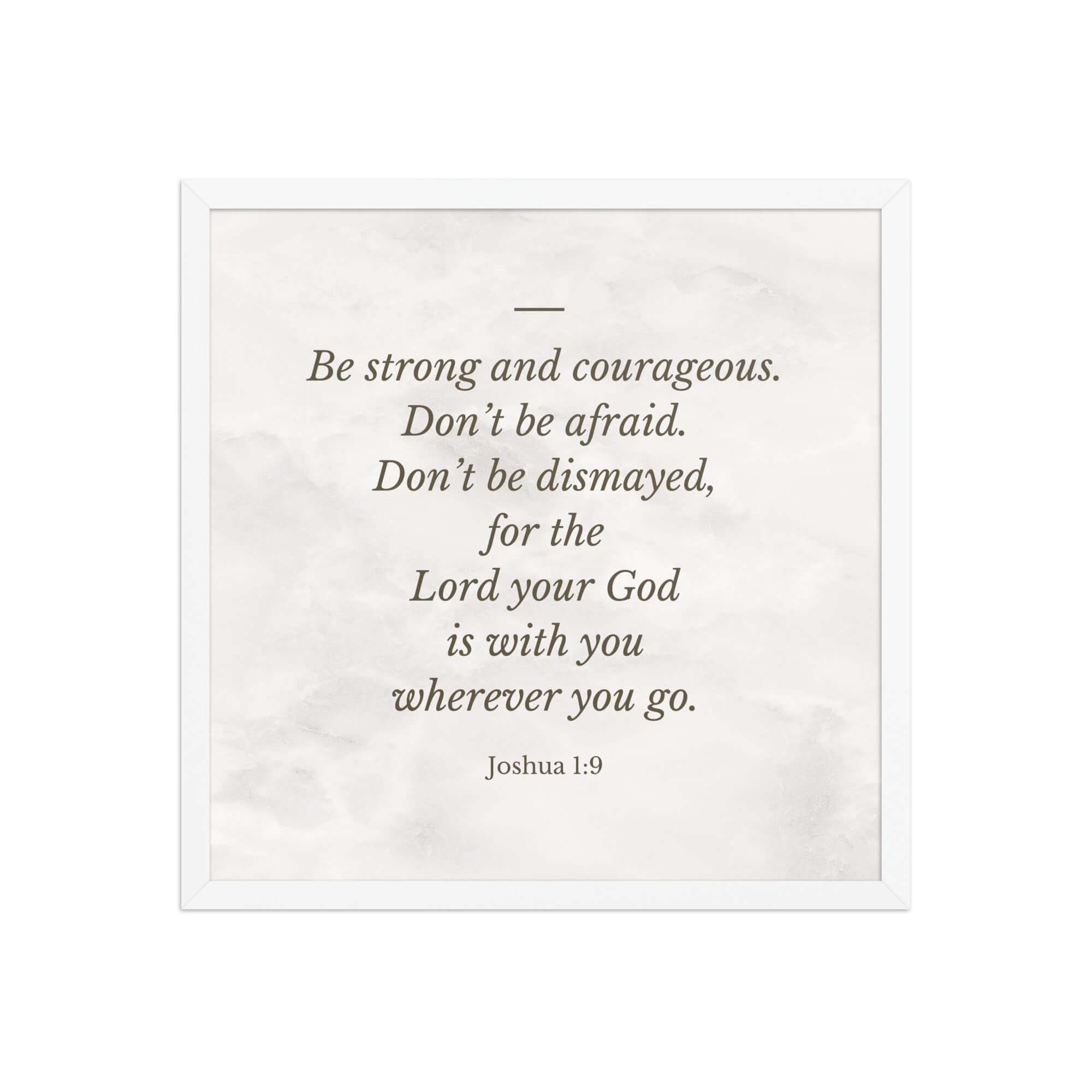 Joshua 1:9 Bible Verse, Be strong Premium Luster Photo Paper Framed Poster