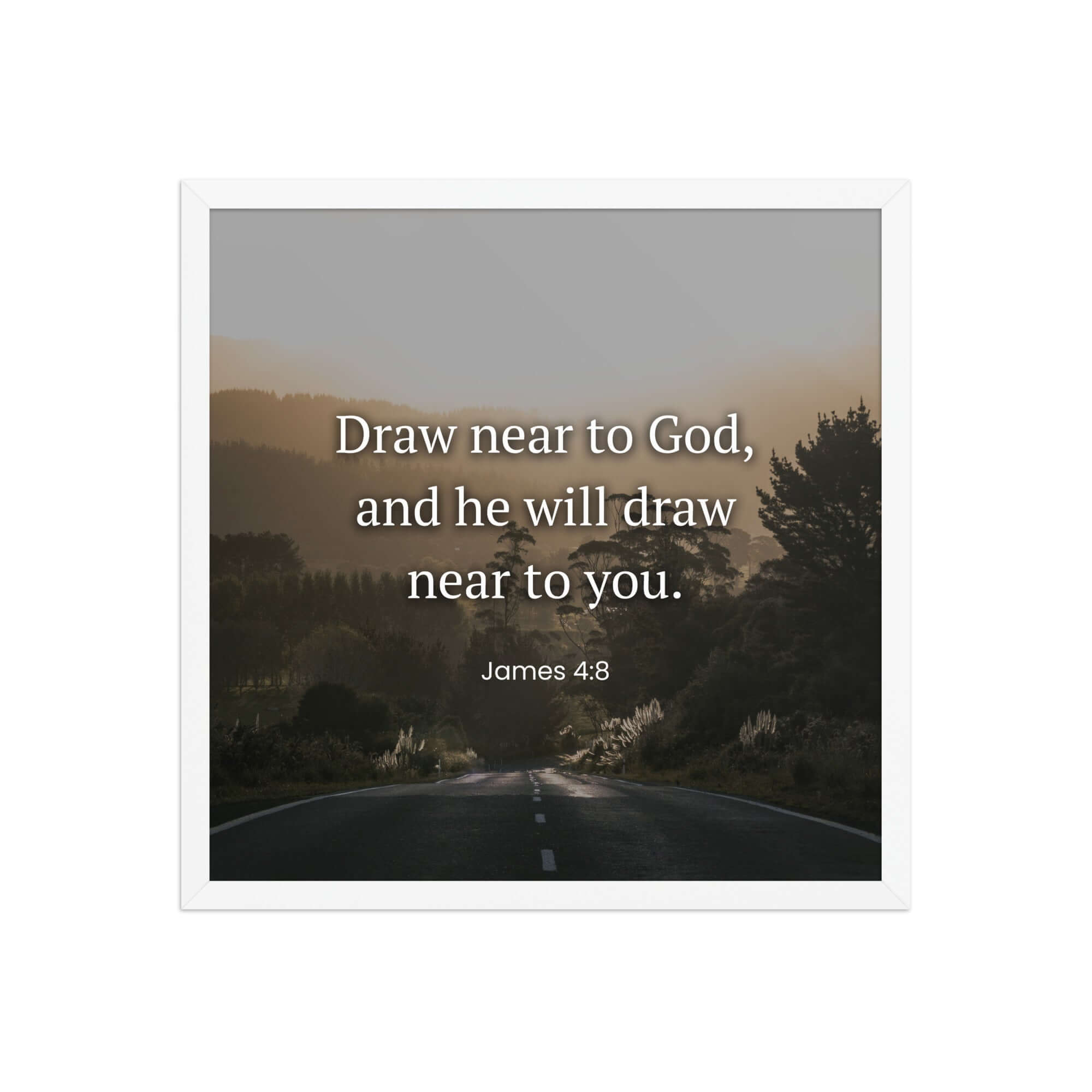 James 4:8 Bible Verse, Cleanse your Premium Luster Photo Paper Framed Poster