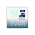 Psalm 119:11 - Bible Verse, hidden your word Premium Luster Photo Paper Framed Poster