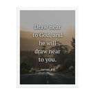 James 4:8 Bible Verse, Cleanse your Premium Luster Photo Paper Framed Poster