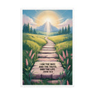 John 14:6 Bible Verse The Truth Premium Luster Photo Paper Framed Poster White 24″×36″
