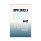 Psalm 119:11 - Bible Verse, hidden your word Premium Luster Photo Paper Framed Poster